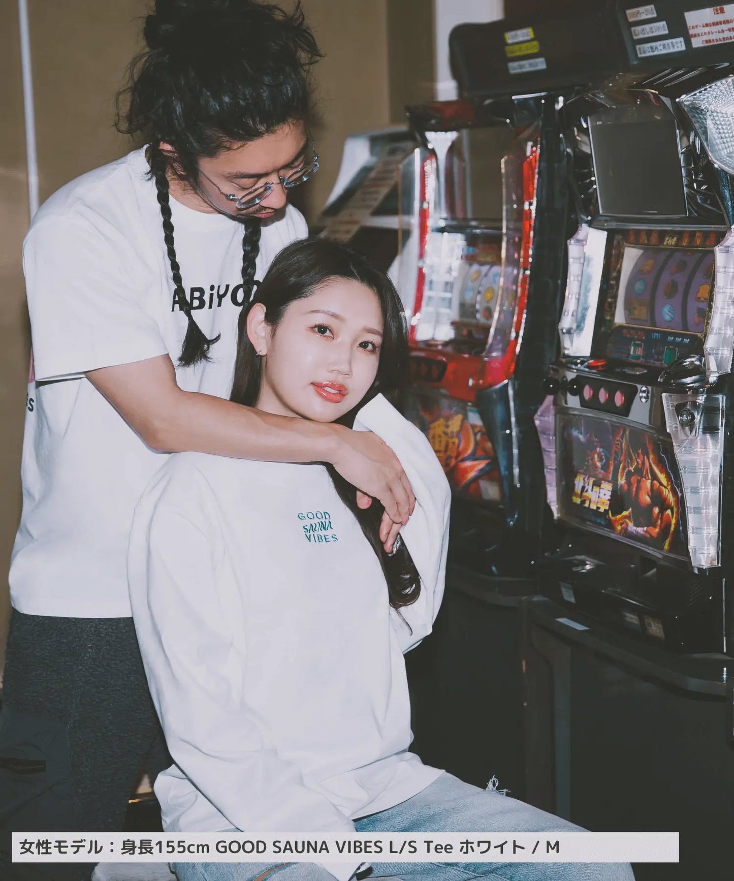 GOOD SAUNA VIBES S/S Tee 9.1oz ヴィンテージナチュラル ABiL