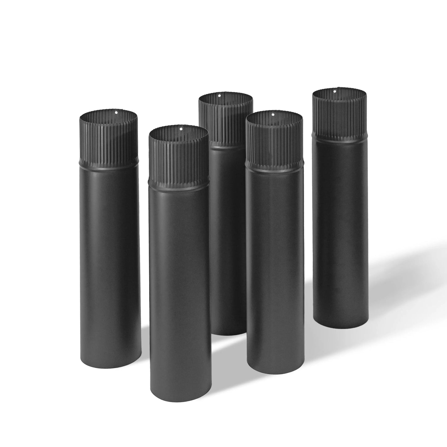 ABiL STOVE 交換用煙突 (黒耐熱ステンレス φ100mm ハゼ折り煙突) ABiL.SHOP