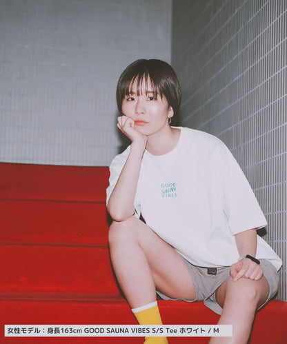 GOOD SAUNA VIBES L/S Tee 6.2oz ホワイト ABiL