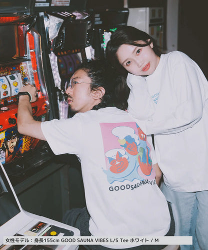 GOOD SAUNA VIBES S/S Tee 9.1oz ヴィンテージナチュラル ABiL