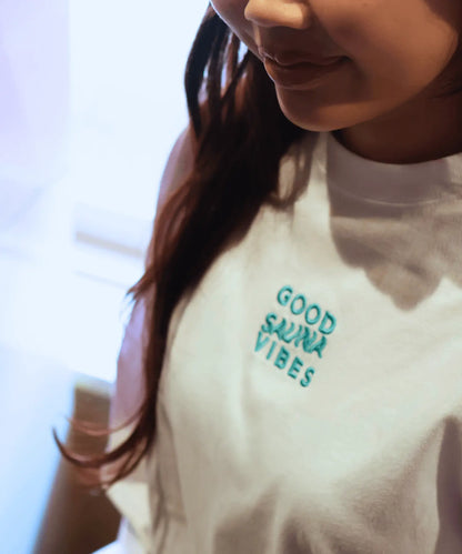 GOOD SAUNA VIBES S/S Tee 9.1oz ヴィンテージナチュラル ABiL