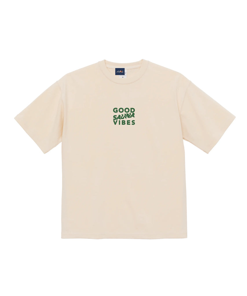 GOOD SAUNA VIBES S/S Tee 9.1oz ヴィンテージナチュラル ABiL