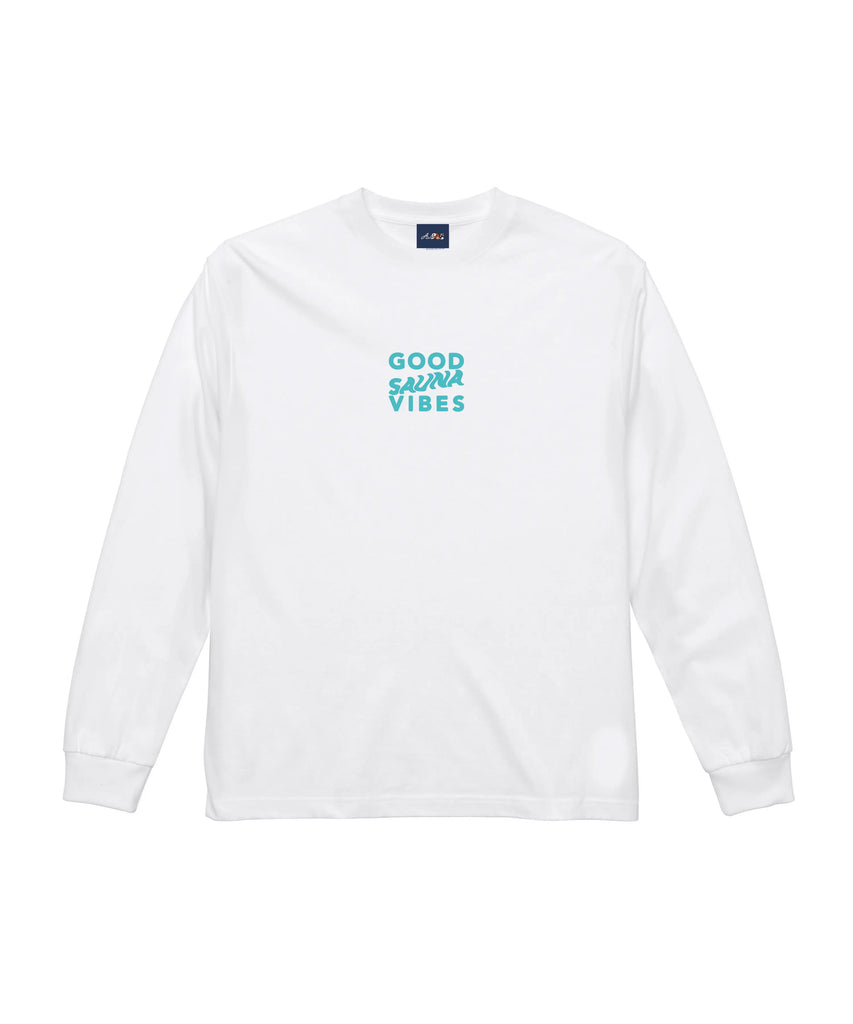 GOOD SAUNA VIBES L/S Tee 6.2oz ホワイト ABiL