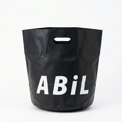 ABiL BOUSUI BAG BLACK 防水PVC素材 25L サウナバッグ 正面