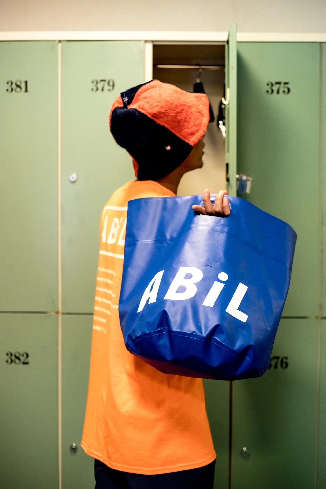 ABiL BOUSUI BAG BLUE ロッカールーム サウナ 防水バッグ