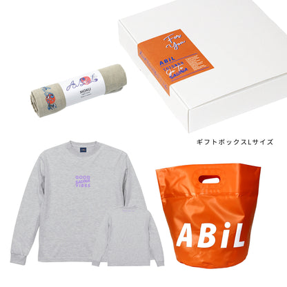 ABiL Sauna Gift GOOD SAUNA VIBES L/S Tee Ash MOKUタオル Khaki BOUSUI BAG Orange ギフトセット