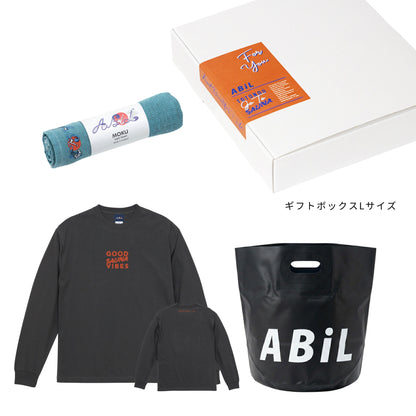 ABiL Sauna Gift GOOD SAUNA VIBES L/S Tee Sumi MOKUタオル BlueGreen BOUSUI BAG Black ギフトセット