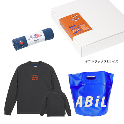 ABiL Sauna Gift GOOD SAUNA VIBES L/S Tee Sumi MOKUタオル Navy BOUSUI BAG Blue ギフトセット