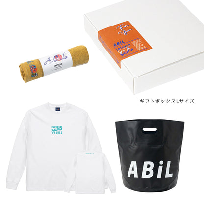 ABiL Sauna Gift GOOD SAUNA VIBES L/S Tee White MOKUタオル Yellow BOUSUI BAG Black ギフトセット