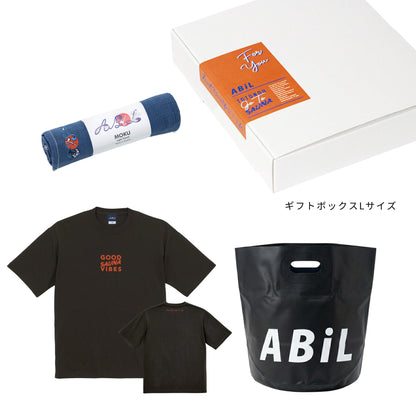 ABiL Sauna Gift GOOD SAUNA VIBES S/S Tee Sumi MOKUタオル Navy BOUSUI BAG Black ギフトセット