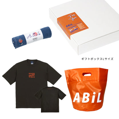 ABiL Sauna Gift GOOD SAUNA VIBES S/S Tee Sumi MOKUタオル Navy BOUSUI BAG Orange ギフトセット