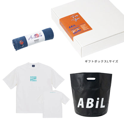 ABiL Sauna Gift GOOD SAUNA VIBES S/S Tee White MOKUタオル Navy BOUSUI BAG Black ギフトセット
