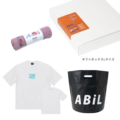 ABiL Sauna Gift GOOD SAUNA VIBES S/S Tee White MOKUタオル Pink BOUSUI BAG Black ギフトセット