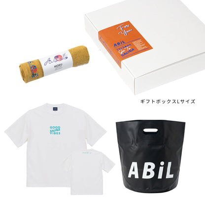 ABiL Sauna Gift GOOD SAUNA VIBES S/S Tee White MOKUタオル Yellow BOUSUI BAG Black ギフトセット