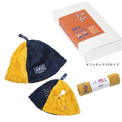 ABiL Sauna Gift サウナハット YellowHalf(2by) MOKUタオル Yellow ギフトセット