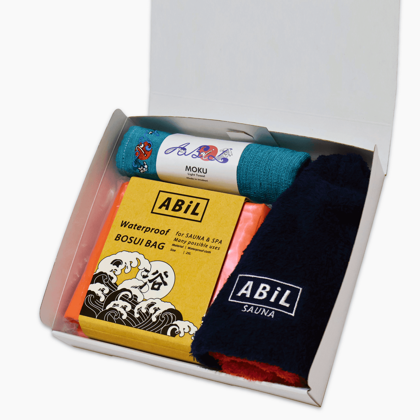 ABiL Sauna Gift｜サウナハット + MOKUタオル + BOUSUI BAG