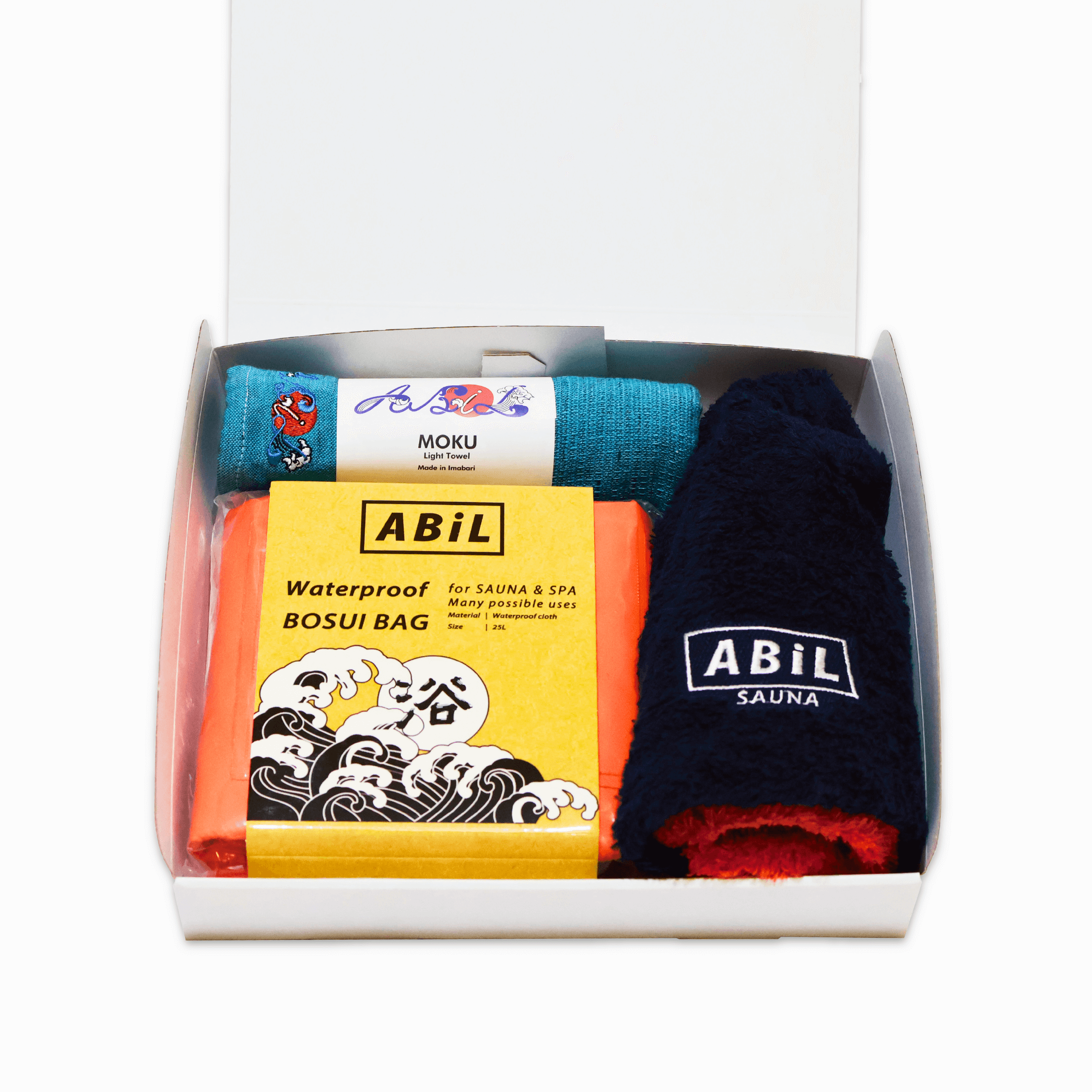 ABiL Sauna Gift｜サウナハット + MOKUタオル + BOUSUI BAG
