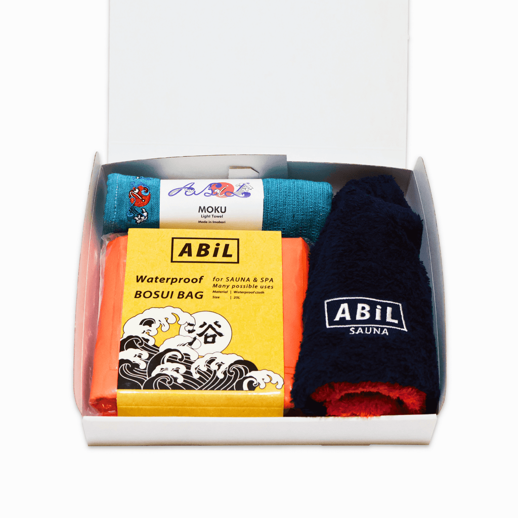 ABiL Sauna Gift｜サウナハット + MOKUタオル + BOUSUI BAG