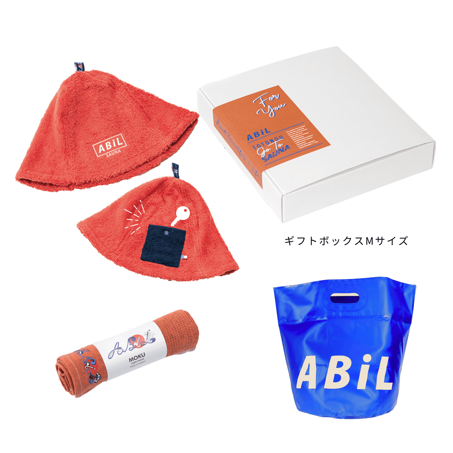 ABiL Sauna Gift｜サウナハット + MOKUタオル + BOUSUI BAG