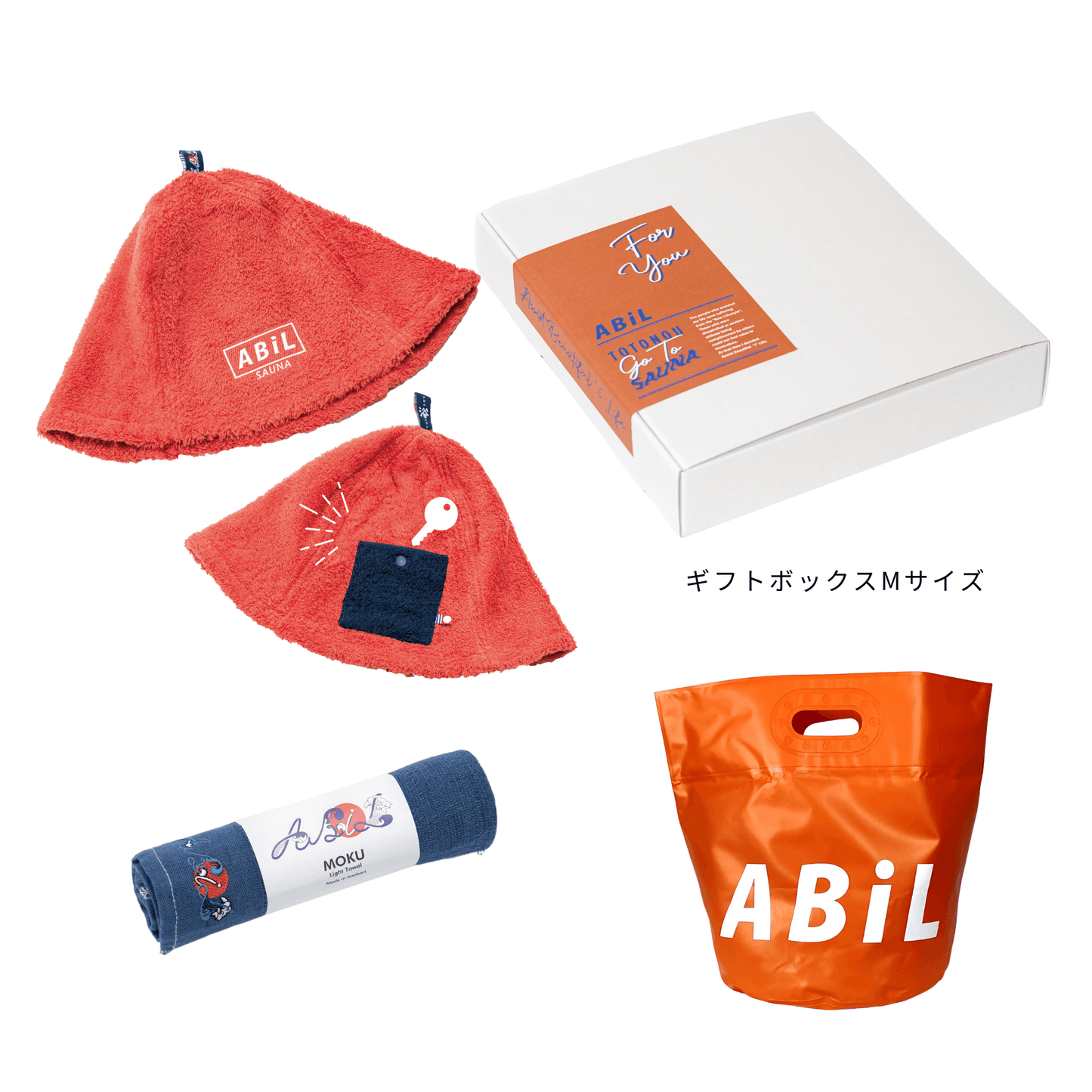 ABiL Sauna Gift｜サウナハット + MOKUタオル + BOUSUI BAG