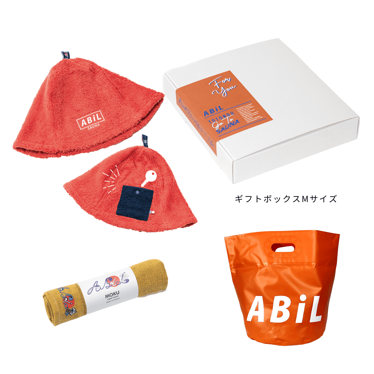 ABiL Sauna Gift｜サウナハット + MOKUタオル + BOUSUI BAG