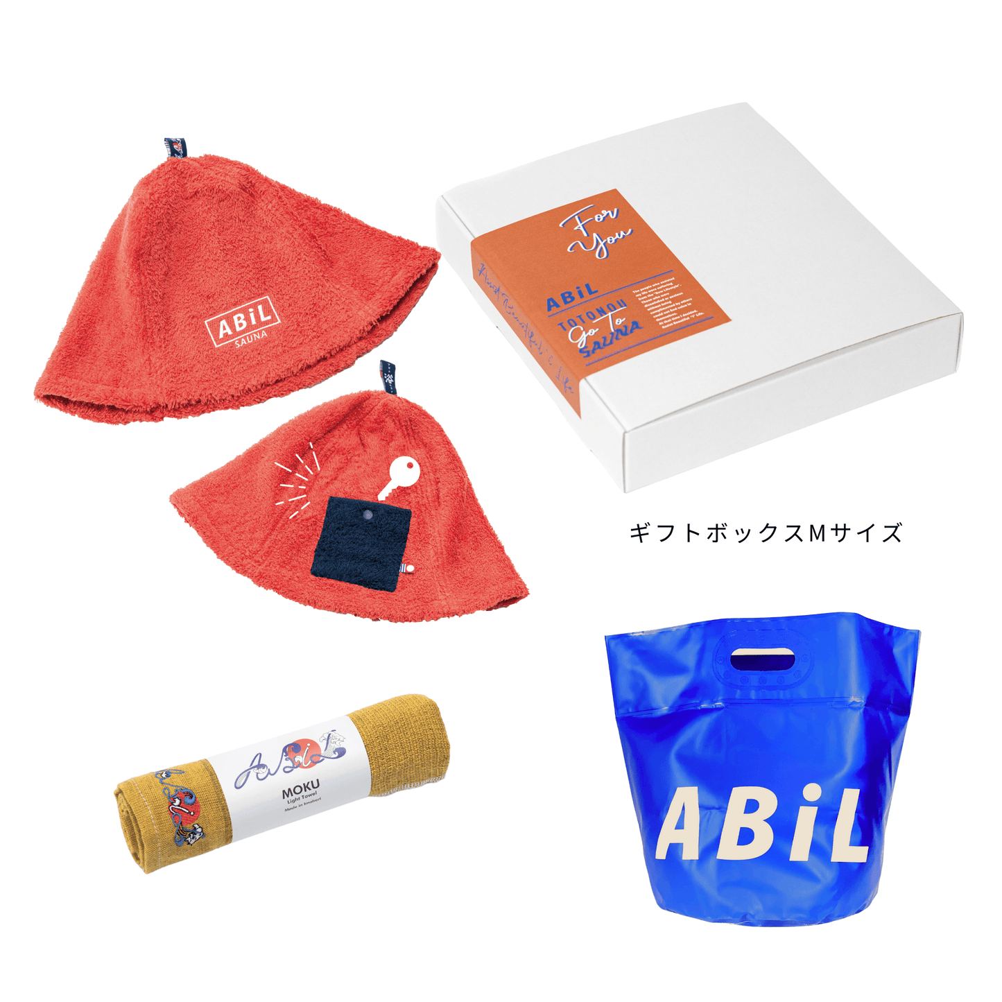ABiL Sauna Gift｜サウナハット + MOKUタオル + BOUSUI BAG