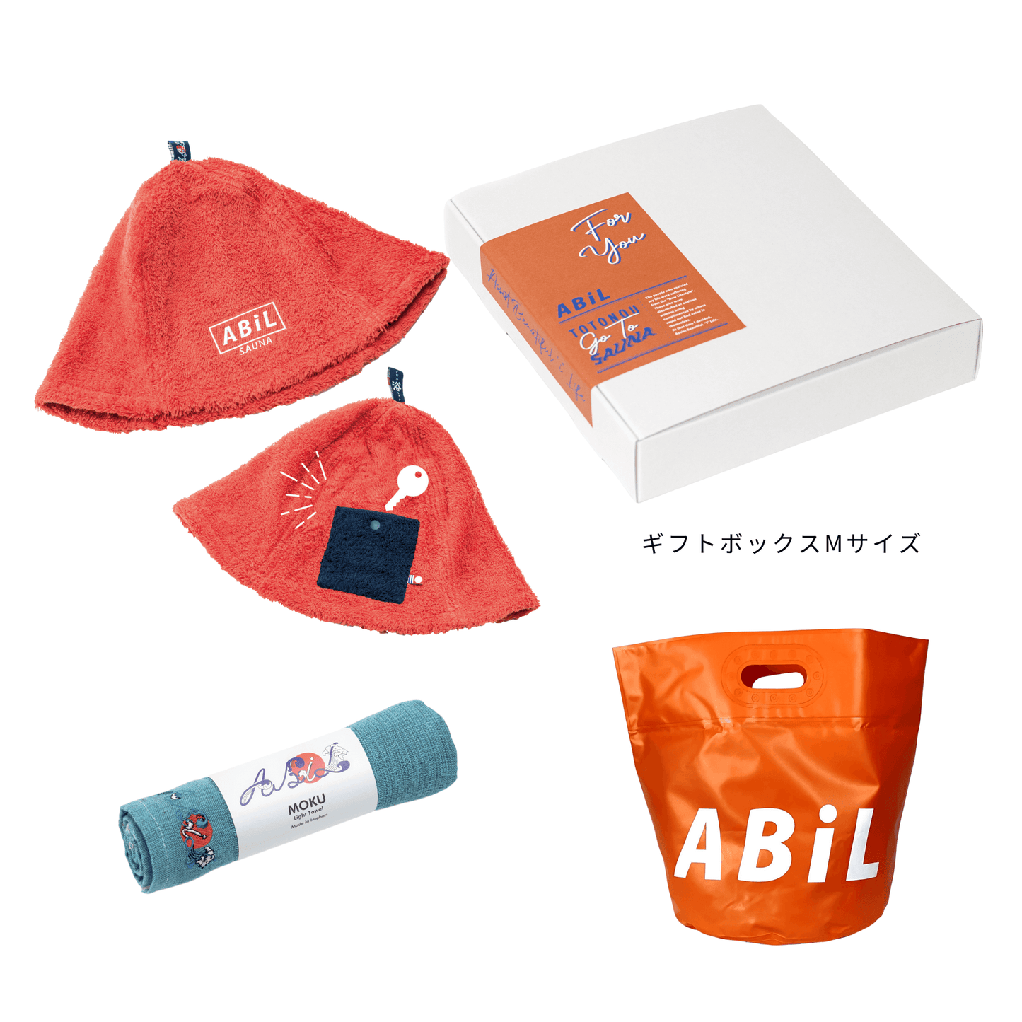 ABiL Sauna Gift｜サウナハット + MOKUタオル + BOUSUI BAG
