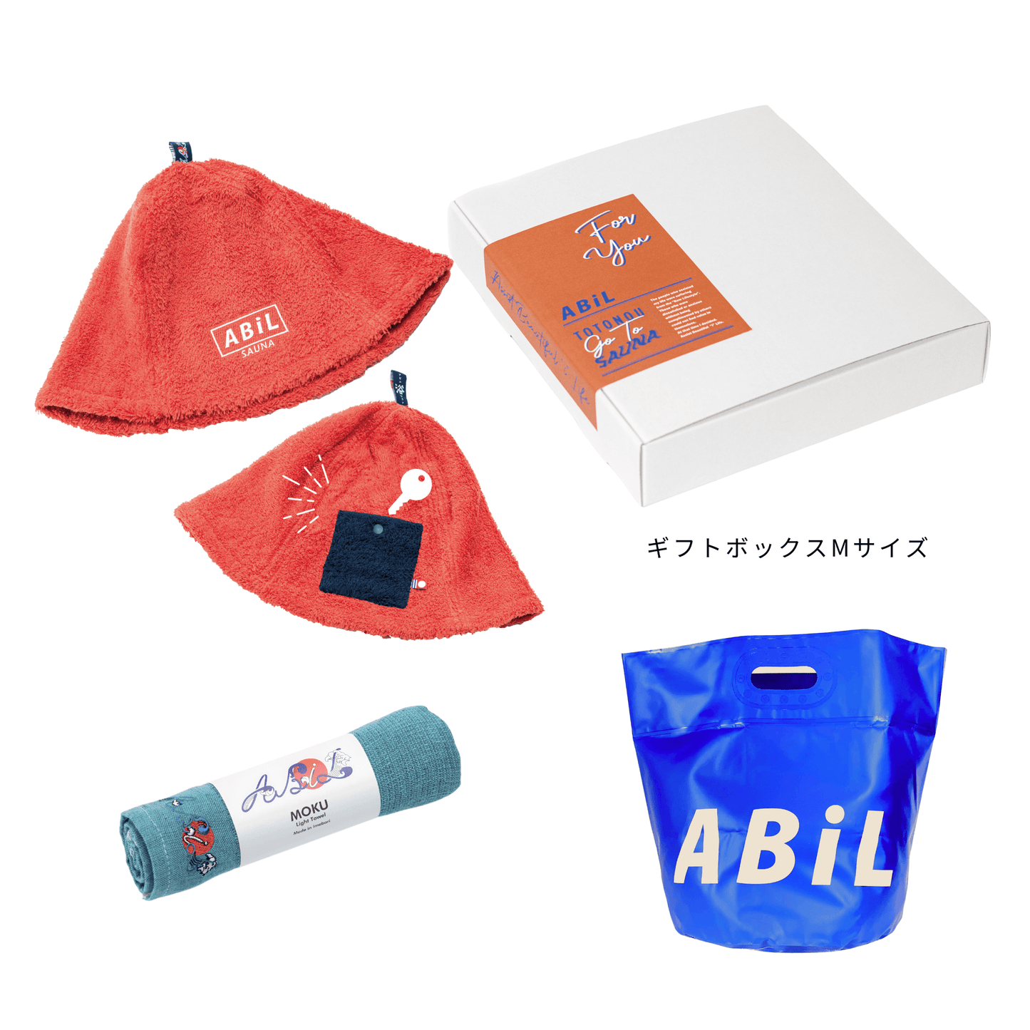 ABiL Sauna Gift｜サウナハット + MOKUタオル + BOUSUI BAG