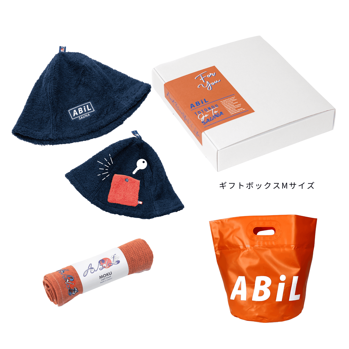 ABiL Sauna Gift｜サウナハット + MOKUタオル + BOUSUI BAG