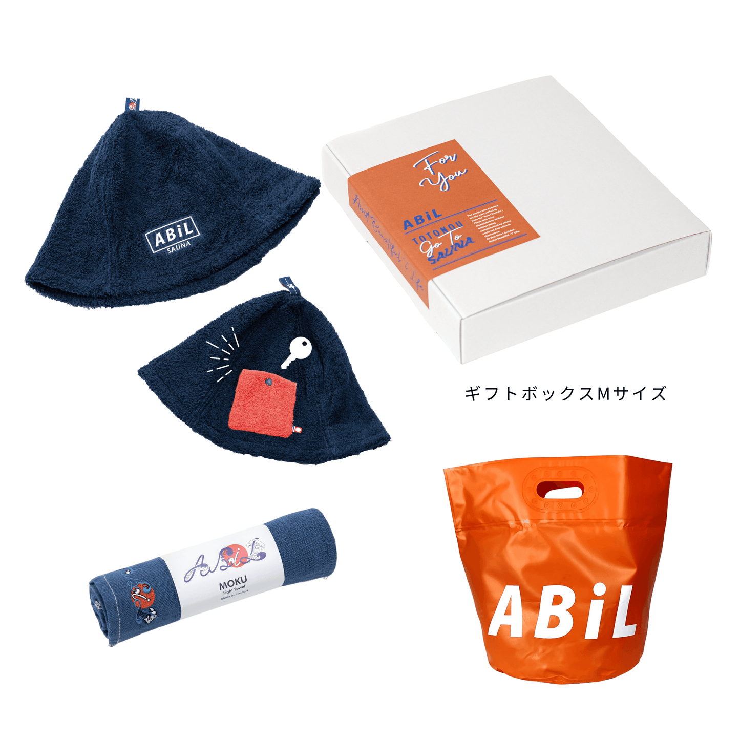 ABiL Sauna Gift｜サウナハット + MOKUタオル + BOUSUI BAG