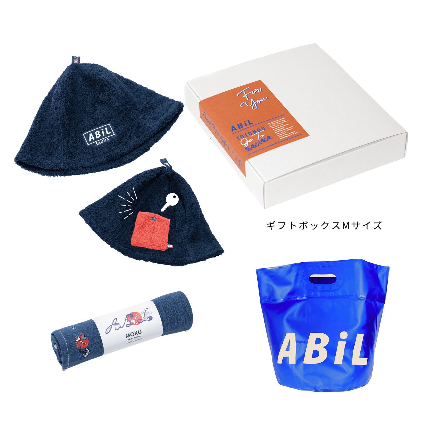ABiL Sauna Gift｜サウナハット + MOKUタオル + BOUSUI BAG