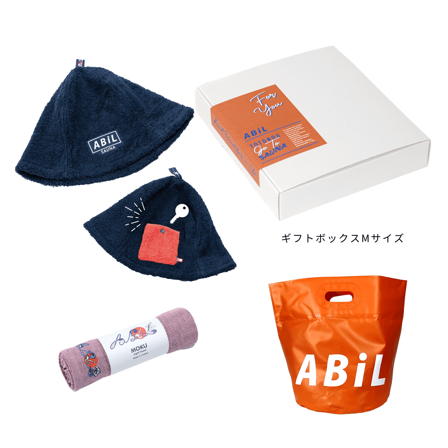 ABiL Sauna Gift｜サウナハット + MOKUタオル + BOUSUI BAG