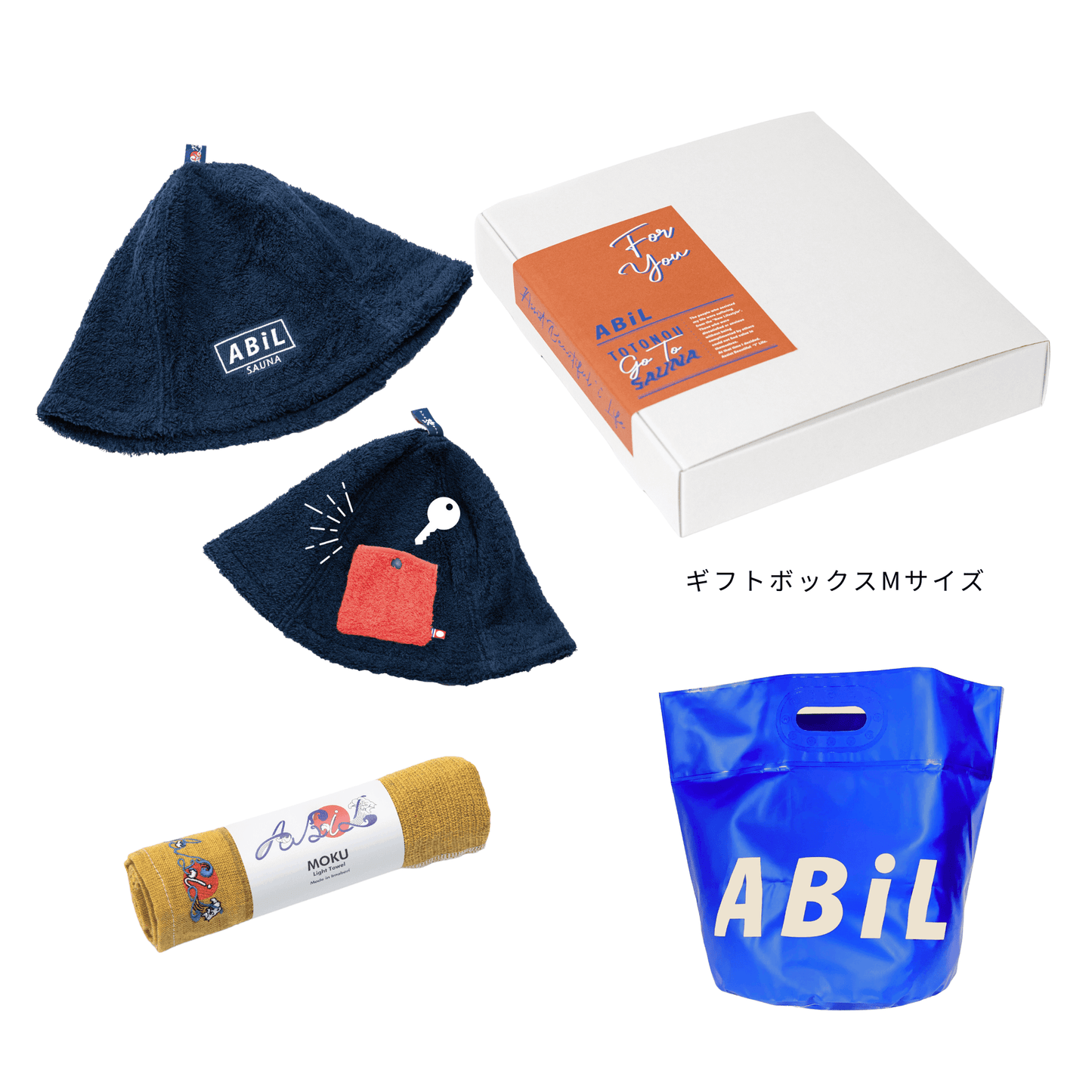 ABiL Sauna Gift｜サウナハット + MOKUタオル + BOUSUI BAG