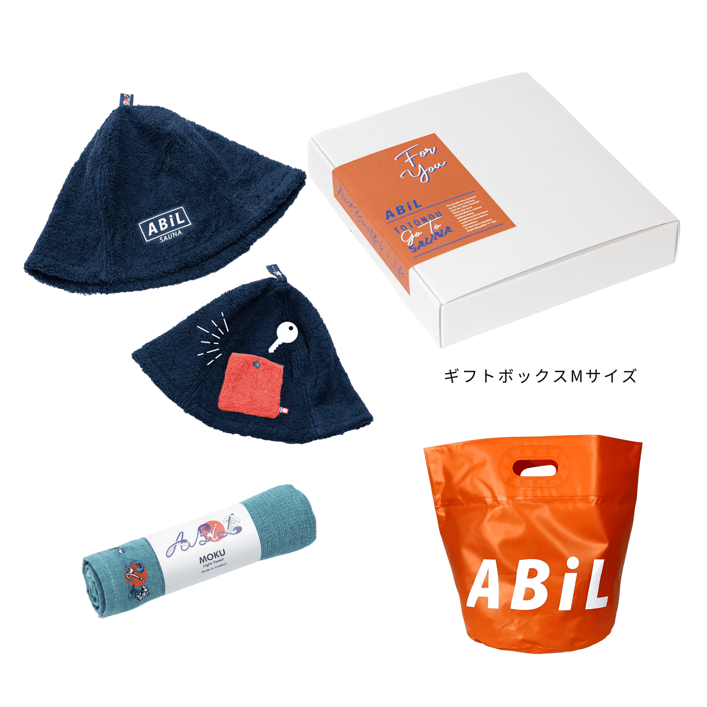 ABiL Sauna Gift｜サウナハット + MOKUタオル + BOUSUI BAG