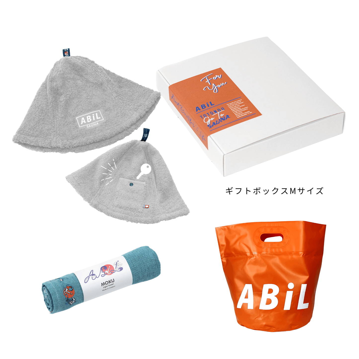ABiL Sauna Gift｜サウナハット + MOKUタオル + BOUSUI BAG