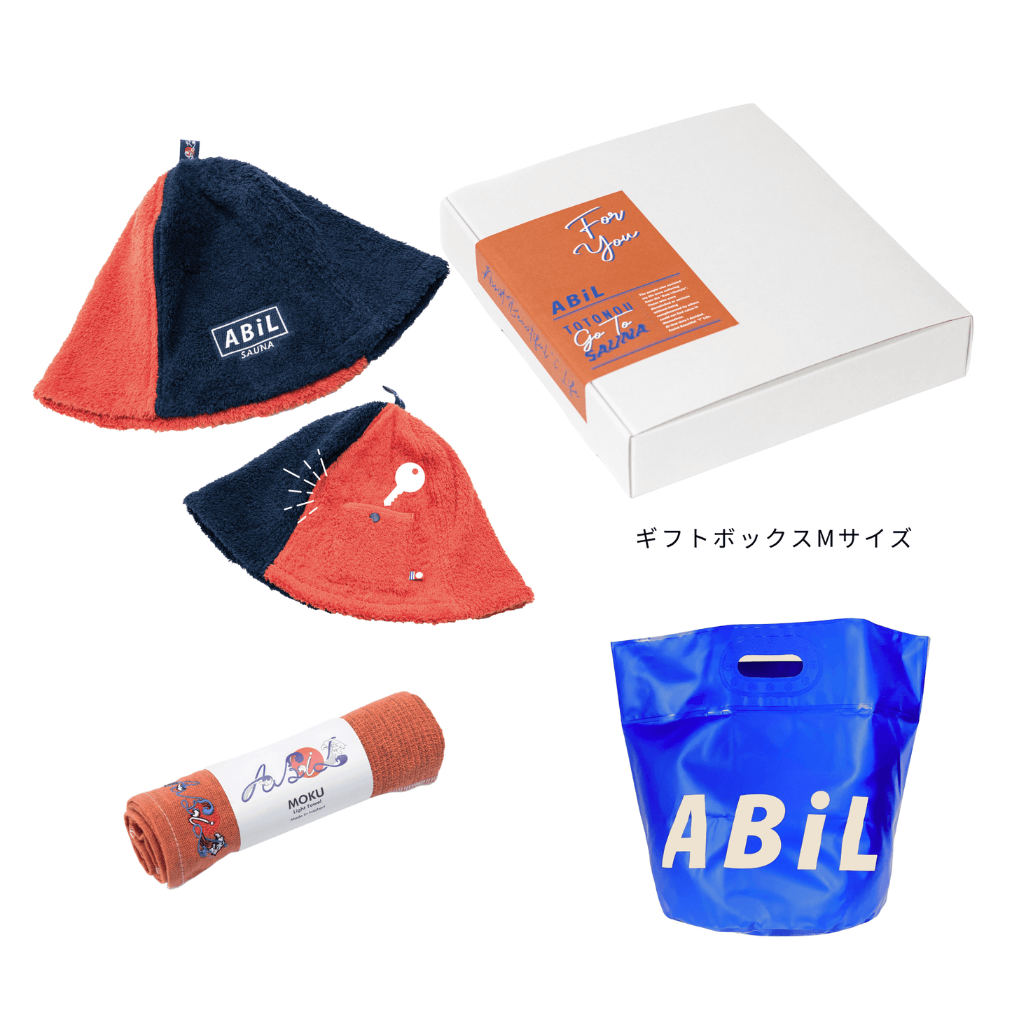 ABiL Sauna Gift｜サウナハット + MOKUタオル + BOUSUI BAG