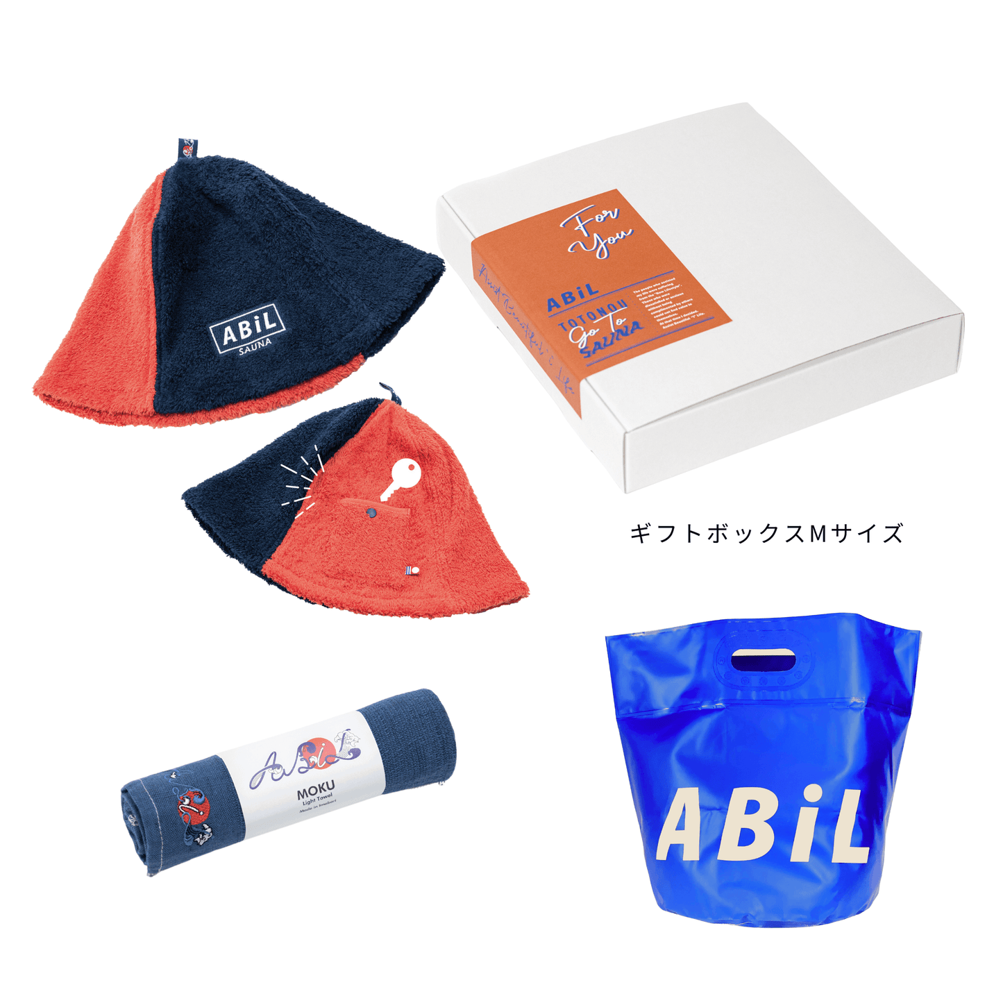 ABiL Sauna Gift｜サウナハット + MOKUタオル + BOUSUI BAG