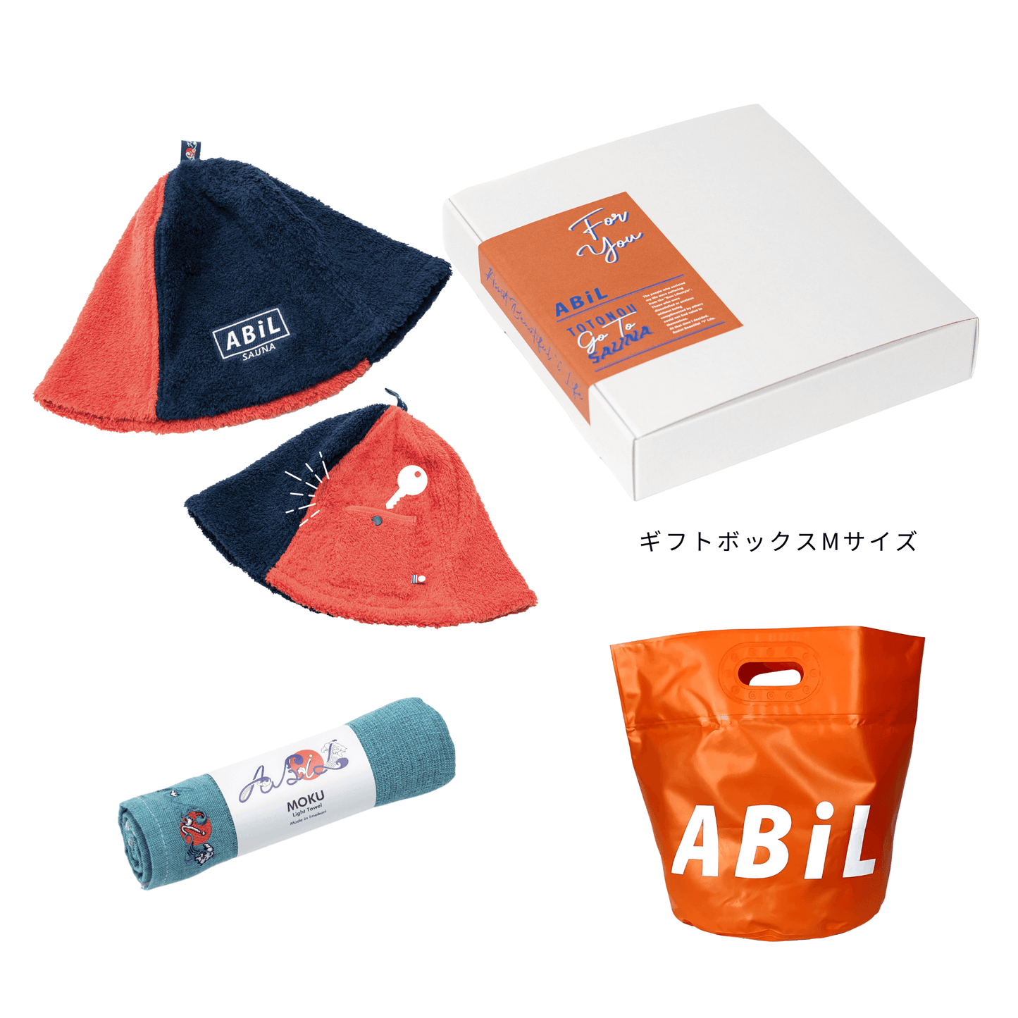 ABiL Sauna Gift｜サウナハット + MOKUタオル + BOUSUI BAG