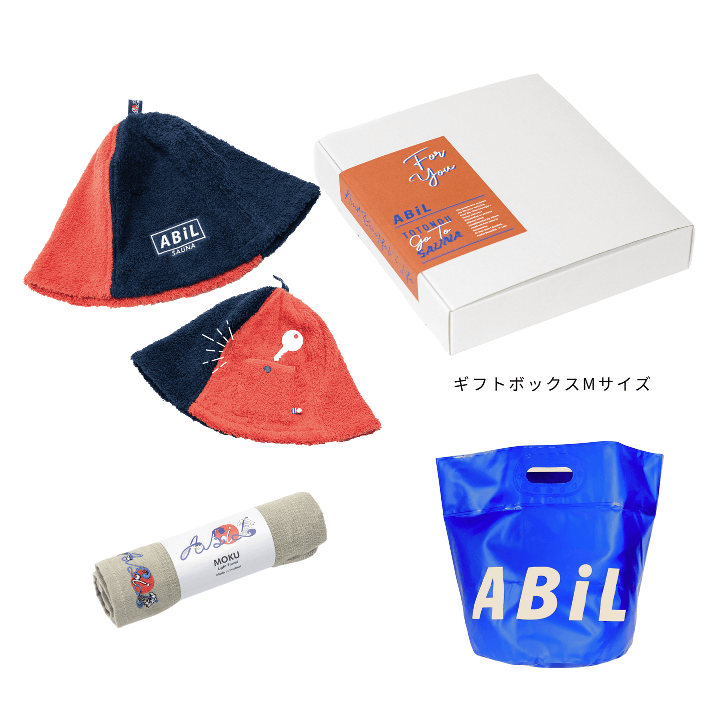 ABiL Sauna Gift｜サウナハット + MOKUタオル + BOUSUI BAG
