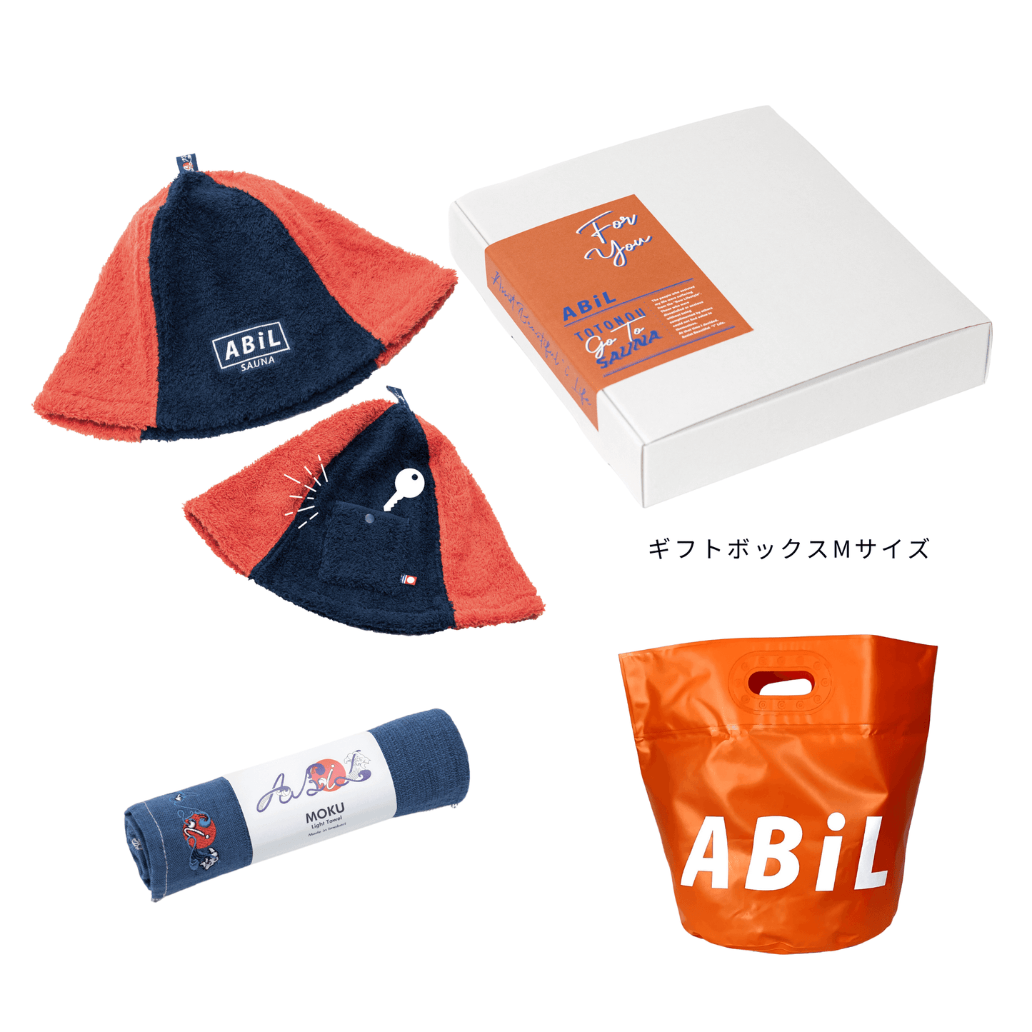 ABiL Sauna Gift｜サウナハット + MOKUタオル + BOUSUI BAG