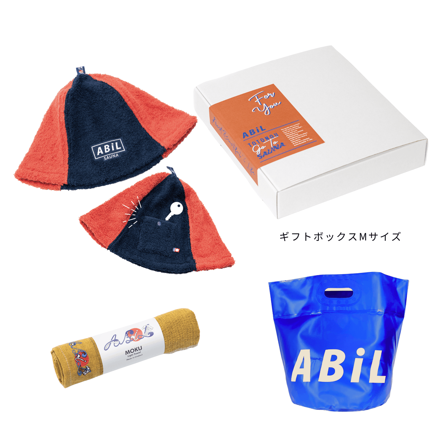ABiL Sauna Gift｜サウナハット + MOKUタオル + BOUSUI BAG