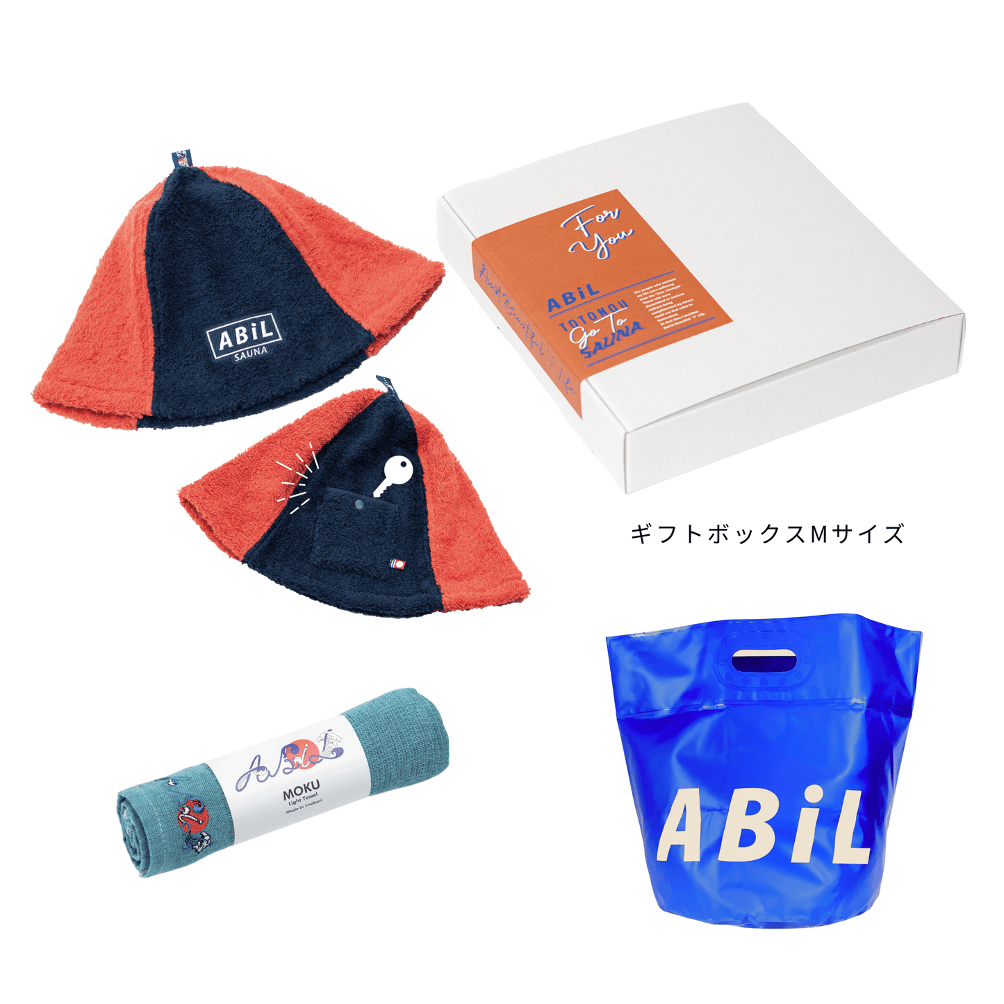 ABiL Sauna Gift｜サウナハット + MOKUタオル + BOUSUI BAG