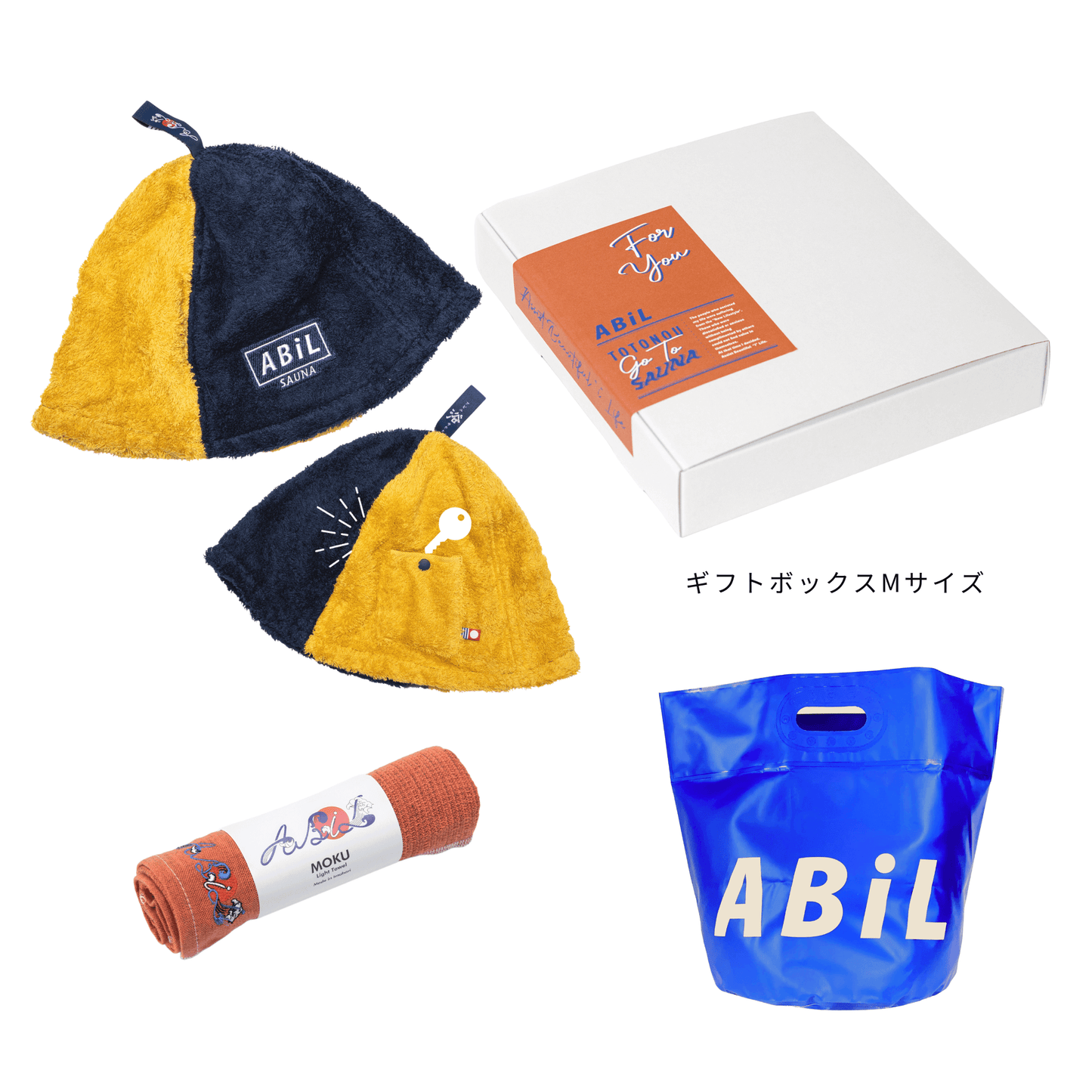 ABiL Sauna Gift｜サウナハット + MOKUタオル + BOUSUI BAG