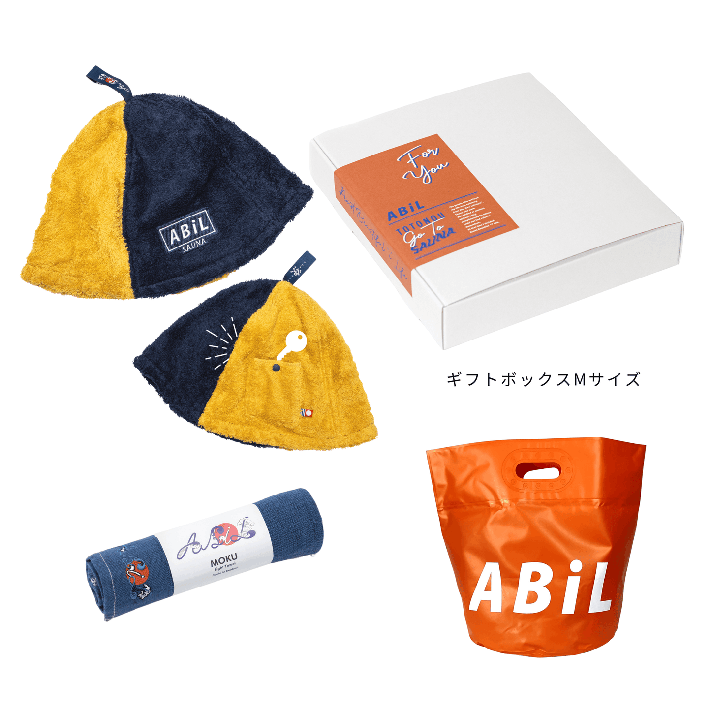 ABiL Sauna Gift｜サウナハット + MOKUタオル + BOUSUI BAG