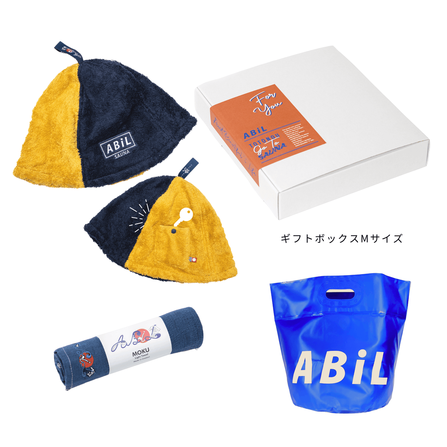 ABiL Sauna Gift｜サウナハット + MOKUタオル + BOUSUI BAG