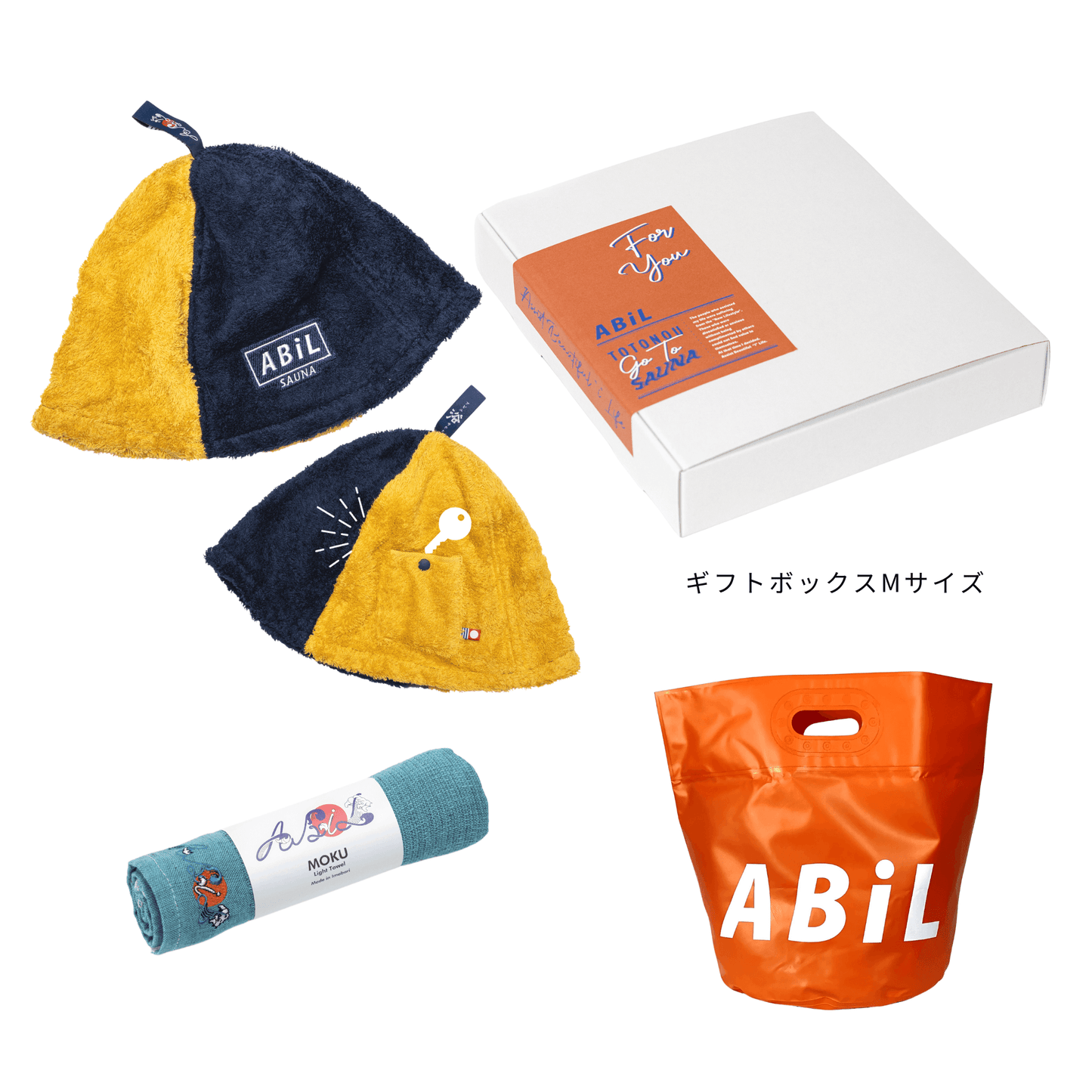 ABiL Sauna Gift｜サウナハット + MOKUタオル + BOUSUI BAG