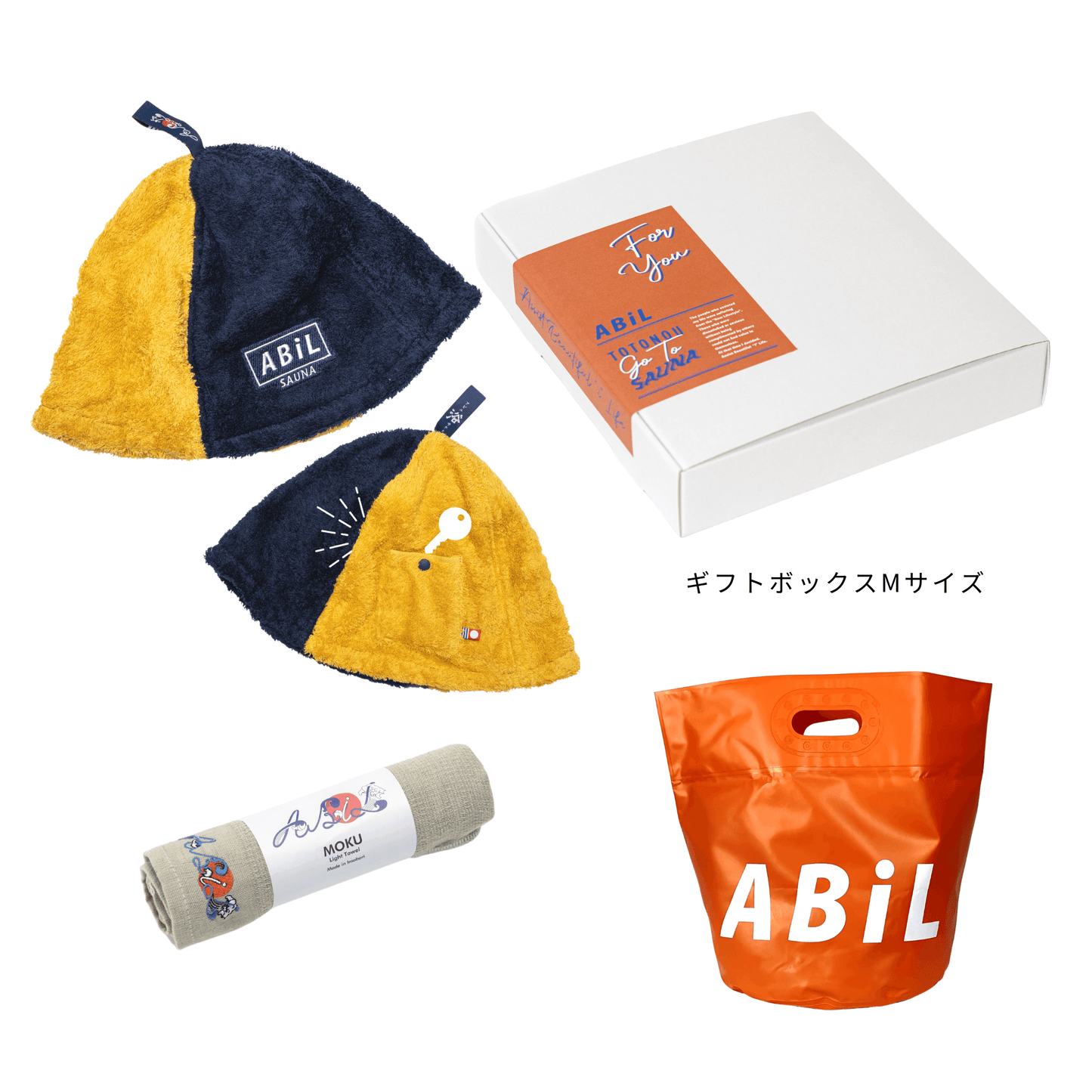 ABiL Sauna Gift｜サウナハット + MOKUタオル + BOUSUI BAG