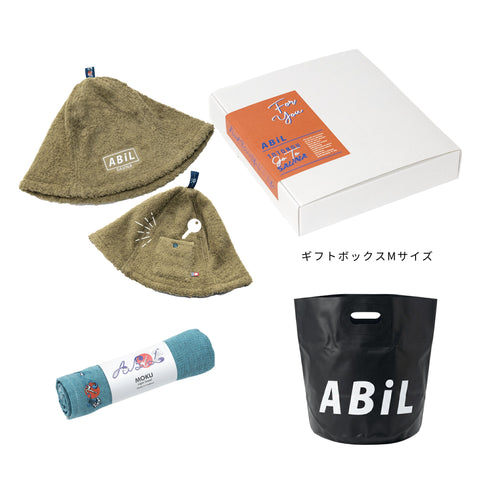ABiL Sauna Gift サウナハット Moss Green MOKUタオル BlueGreen BOUSUI BAG Black ギフトセット