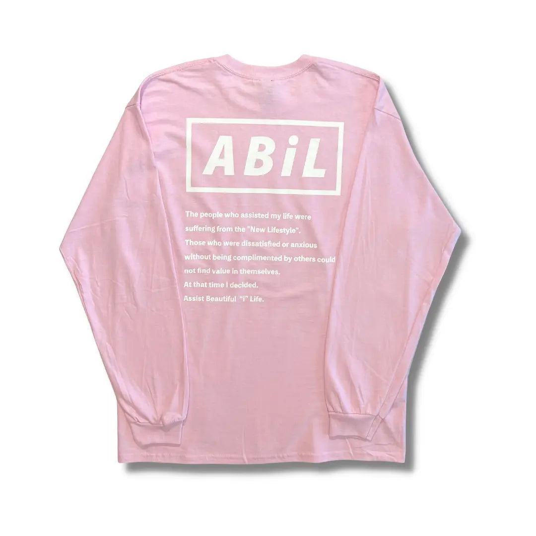 ABiL Logo Long Tees - Light pink ABiL