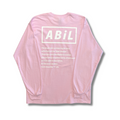 ABiL Logo Long Tees - Light pink